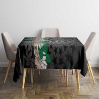Cook Islands Tiare Maori With Conch Shell Tablecloth Pasifika Fest Polynesian Tattoo Black LT14 - Polynesian Pride