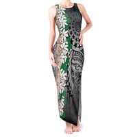 Cook Islands Tiare Maori With Conch Shell Tank Maxi Dress Pasifika Fest Polynesian Tattoo Black LT14 Women Black - Polynesian Pride