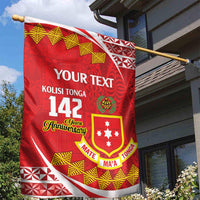 Personalised Kolisi Tonga College Atele Garden Flag Mate Maa Tonga 142 Years Anniversary LT14 - Polynesian Pride