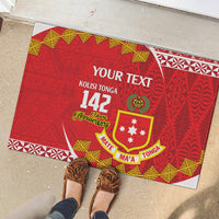 Personalised Kolisi Tonga College Atele Rubber Doormat Mate Maa Tonga 142 Years Anniversary LT14 - Polynesian Pride