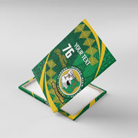 Personalised Tonga Liahona-Saineha High School Canvas Wall Art Happy 76 Years Anniversary LT14 With Frame Green - Polynesian Pride