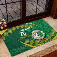Personalised Tonga Liahona-Saineha High School Rubber Doormat Happy 76 Years Anniversary LT14 - Polynesian Pride