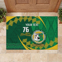 Personalised Tonga Liahona-Saineha High School Rubber Doormat Happy 76 Years Anniversary LT14 - Polynesian Pride