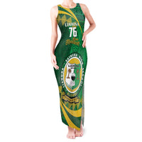 Personalised Tonga Liahona-Saineha High School Tank Maxi Dress Happy 76 Years Anniversary LT14 Women Green - Polynesian Pride