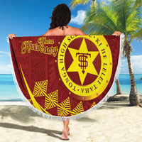 Personalised Tonga High School Beach Blanket Happy 77 Years Anniversary LT14 - Polynesian Pride