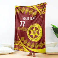 Personalised Tonga High School Blanket Happy 77 Years Anniversary LT14 - Polynesian Pride