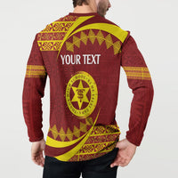 Personalised Tonga High School Button Sweatshirt Happy 77 Years Anniversary LT14 - Polynesian Pride