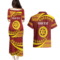 Personalised Tonga High School Couples Matching Puletasi and Hawaiian Shirt Happy 77 Years Anniversary LT14 - Polynesian Pride