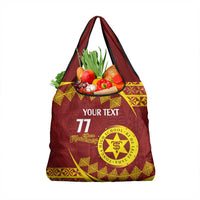 Personalised Tonga High School Grocery Bag Happy 77 Years Anniversary LT14 1-pack One Size Maroon - Polynesian Pride