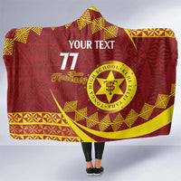 Personalised Tonga High School Hooded Blanket Happy 77 Years Anniversary LT14 - Polynesian Pride