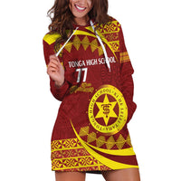 Personalised Tonga High School Hoodie Dress Happy 77 Years Anniversary LT14 Maroon - Polynesian Pride