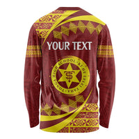 Personalised Tonga High School Long Sleeve Shirt Happy 77 Years Anniversary