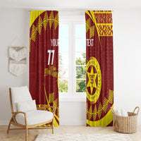 Personalised Tonga High School Window Curtain Happy 77 Years Anniversary LT14 - Polynesian Pride