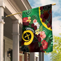 Long God Yumi Stanap Vanuatu Garden Flag Tropical Flowers Aboriginal Pattern