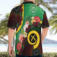 Long God Yumi Stanap Vanuatu Hawaiian Shirt Tropical Flowers Aboriginal Pattern LT14 - Polynesian Pride