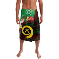 Long God Yumi Stanap Vanuatu Lavalava Tropical Flowers Aboriginal Pattern LT14 Green - Polynesian Pride