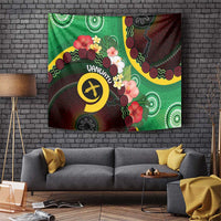 Long God Yumi Stanap Vanuatu Tapestry Tropical Flowers Aboriginal Pattern