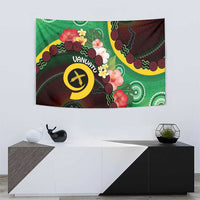 Long God Yumi Stanap Vanuatu Tapestry Tropical Flowers Aboriginal Pattern