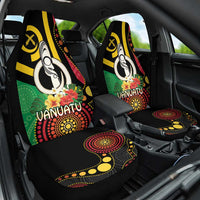 Tamtam Drum Vanuatu Car Seat Cover Boar Tusk Aboriginal Flag Style