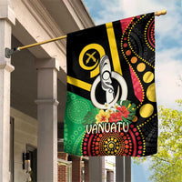 Tamtam Drum Vanuatu Garden Flag Boar Tusk Aboriginal Flag Style