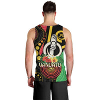 Tamtam Drum Vanuatu Men Tank Top Boar Tusk Aboriginal Flag Style LT14 - Polynesian Pride