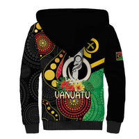 Tamtam Drum Vanuatu Sherpa Hoodie Boar Tusk Aboriginal Flag Style LT14 - Polynesian Pride