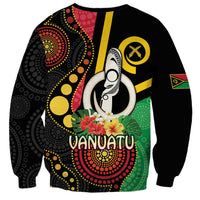 Tamtam Drum Vanuatu Sweatshirt Boar Tusk Aboriginal Flag Style LT14 - Polynesian Pride