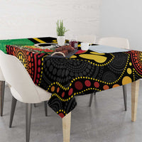 Tamtam Drum Vanuatu Tablecloth Boar Tusk Aboriginal Flag Style LT14 - Polynesian Pride