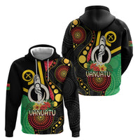 Tamtam Drum Vanuatu Zip Hoodie Boar Tusk Aboriginal Flag Style