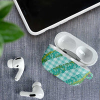 Hawaii Jade Vine Lei AirPods Case Aloha Palaka Motif - Turquoise LT14 - Polynesian Pride
