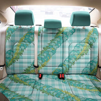 Hawaii Jade Vine Lei Back Car Seat Cover Aloha Palaka Motif - Turquoise - Polynesian Pride