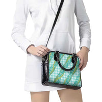 Hawaii Jade Vine Lei Shoulder Handbag Aloha Palaka Motif - Turquoise LT14 - Polynesian Pride