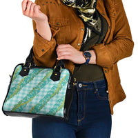 Hawaii Jade Vine Lei Shoulder Handbag Aloha Palaka Motif - Turquoise LT14 - Polynesian Pride