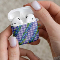 Hawaii Jade Vine Lei AirPods Case Aloha Palaka Motif - Purple LT14 - Polynesian Pride