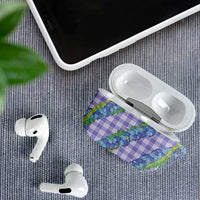 Hawaii Jade Vine Lei AirPods Case Aloha Palaka Motif - Purple LT14 - Polynesian Pride