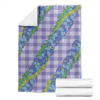 Hawaii Jade Vine Lei Blanket Aloha Palaka Motif - Purple - Polynesian Pride