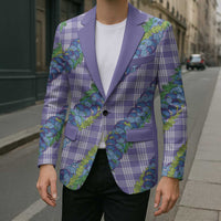 Hawaii Jade Vine Lei Blazer Aloha Palaka Motif - Purple - Polynesian Pride