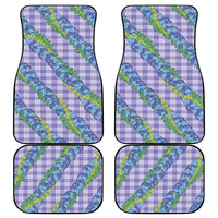 Hawaii Jade Vine Lei Car Mats Aloha Palaka Motif - Purple - Polynesian Pride
