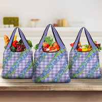 Hawaii Jade Vine Lei Grocery Bag Aloha Palaka Motif - Purple LT14 3-pack One Size Purple - Polynesian Pride