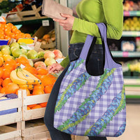 Hawaii Jade Vine Lei Grocery Bag Aloha Palaka Motif - Purple LT14 - Polynesian Pride