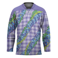 Hawaii Jade Vine Lei Hockey Jersey Aloha Palaka Motif - Purple LT14 Unisex Purple - Polynesian Pride