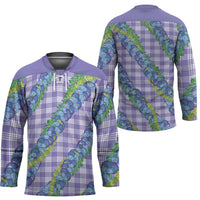 Hawaii Jade Vine Lei Hockey Jersey Aloha Palaka Motif - Purple LT14 - Polynesian Pride