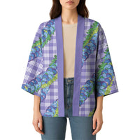 Hawaii Jade Vine Lei Kimono Aloha Palaka Motif - Purple - Polynesian Pride