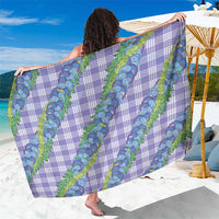 Hawaii Jade Vine Lei Sarong Aloha Palaka Motif - Purple - Polynesian Pride