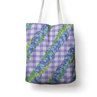 Hawaii Jade Vine Lei Tote Bag Aloha Palaka Motif - Purple - Polynesian Pride
