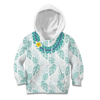 Jade Vine Lei Hawaii Kid Hoodie Aloha Seamless Tropical Leaves LT14 Hoodie White - Polynesian Pride