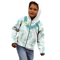 Jade Vine Lei Hawaii Kid Hoodie Aloha Seamless Tropical Leaves LT14 - Polynesian Pride