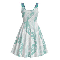 Jade Vine Lei Hawaii Midi Dress Aloha Seamless Tropical Leaves - Polynesian Pride