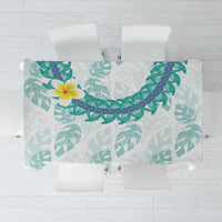 Jade Vine Lei Hawaii Tablecloth Aloha Seamless Tropical Leaves LT14 White - Polynesian Pride