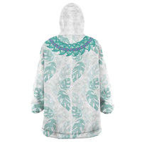 Jade Vine Lei Hawaii Wearable Blanket Hoodie Aloha Seamless Tropical Leaves LT14 - Polynesian Pride